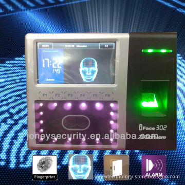 TCP/IP, RS232/485, USB-Host 4.3 Inch Touch Screen Facial Fingerprint Time Recorder